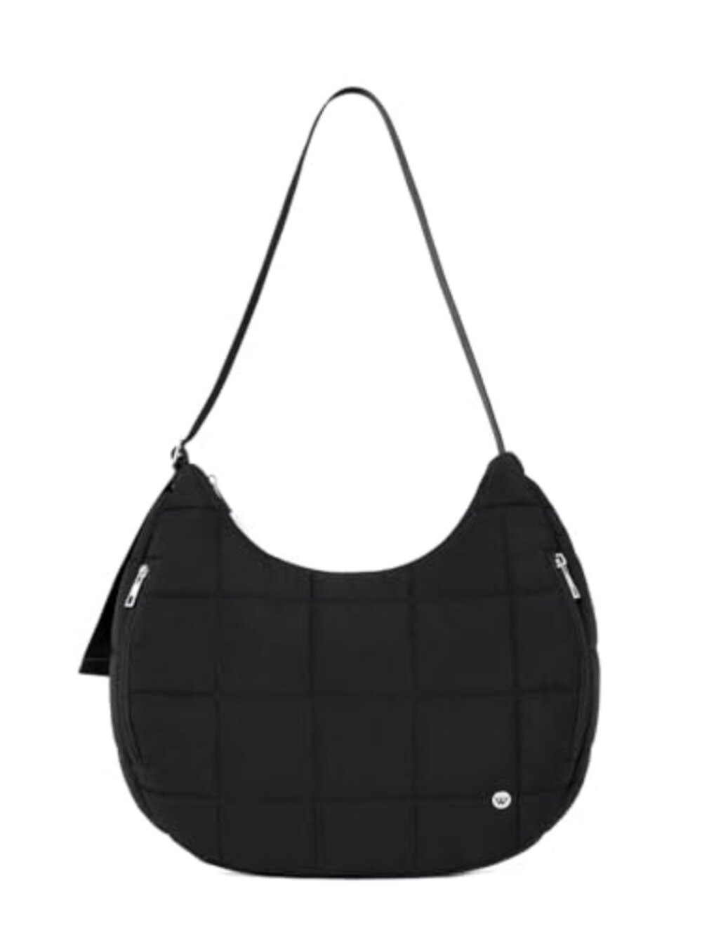 Waterproof Taslon Nylon Puffer Crescent Shoulder Bag Quilted Sling